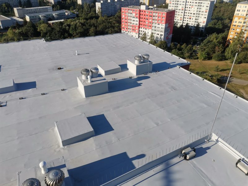 nová hydroizolační vrstva ploché střechy BD